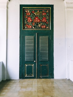 closed wooden door on Keraton Cirebon