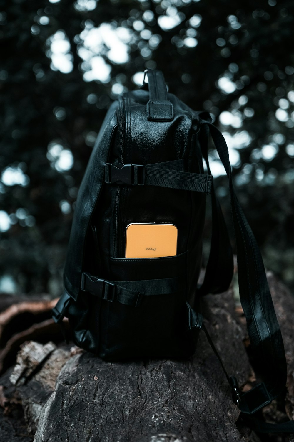 black backpack