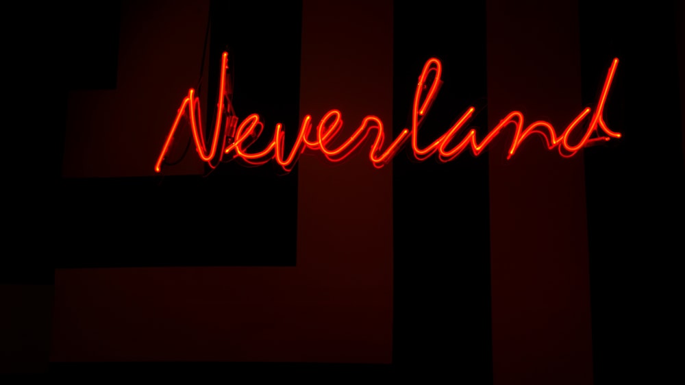 red Neverland neon sign