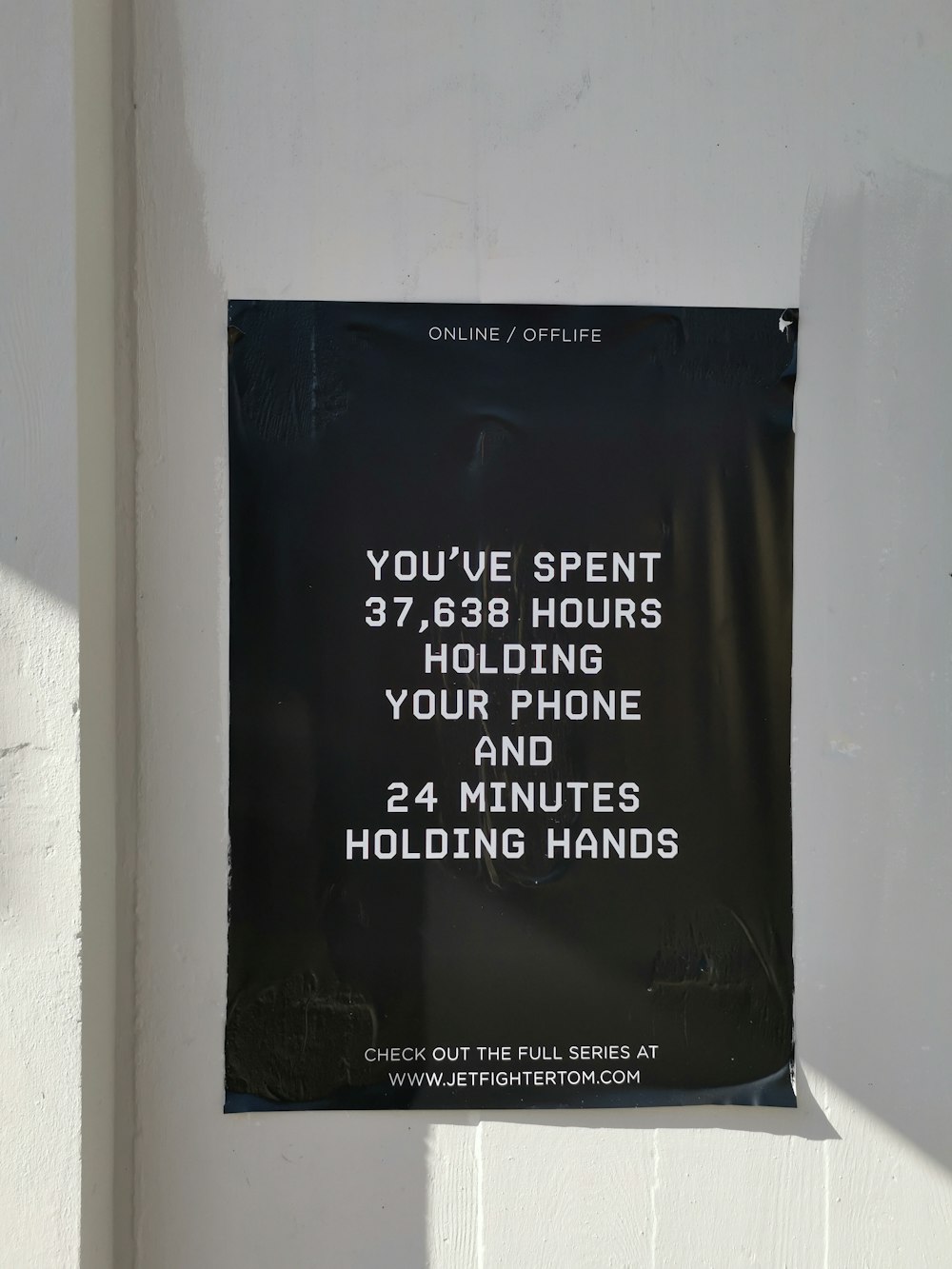 You've spent 37,638 hours holding your phone and 24 minutes holding hands card
