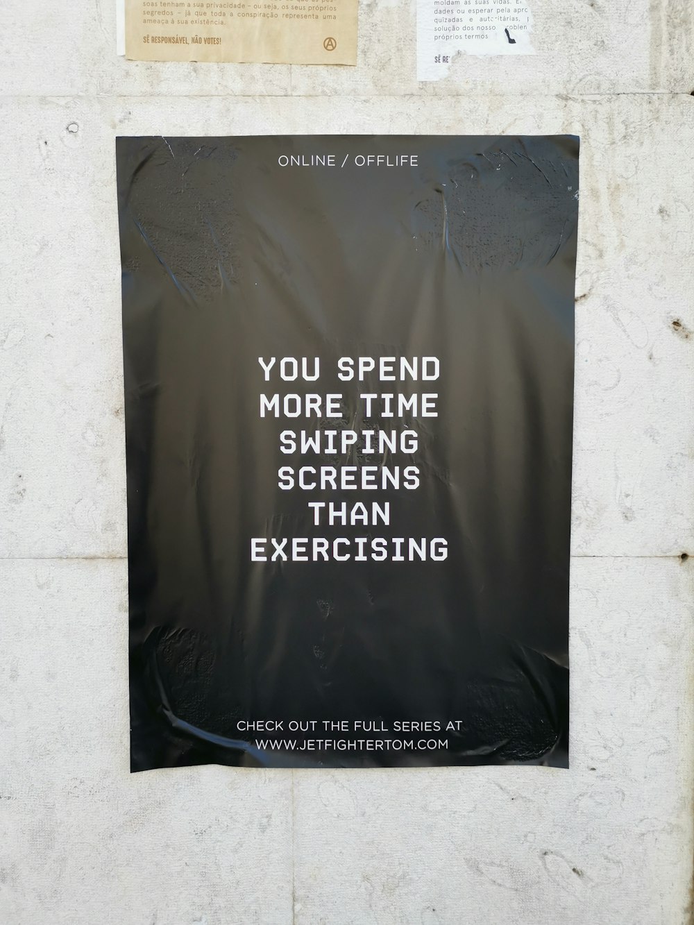you spend more time swiping screens that exercising poster