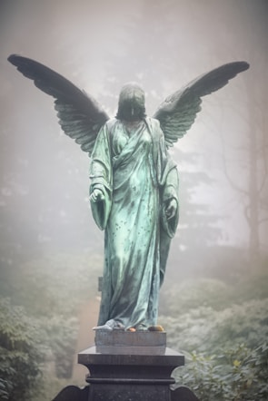 green female angel statue