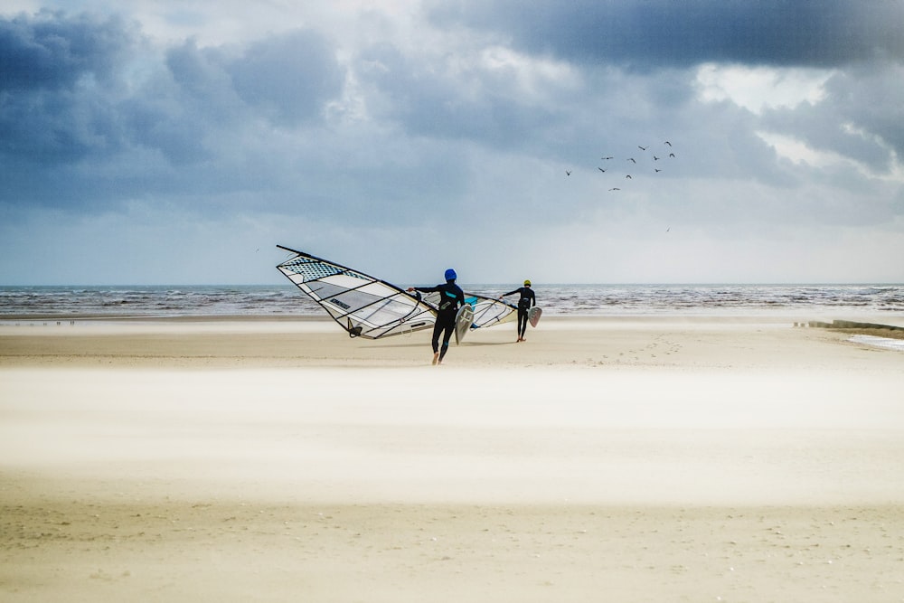 two surfers at beach