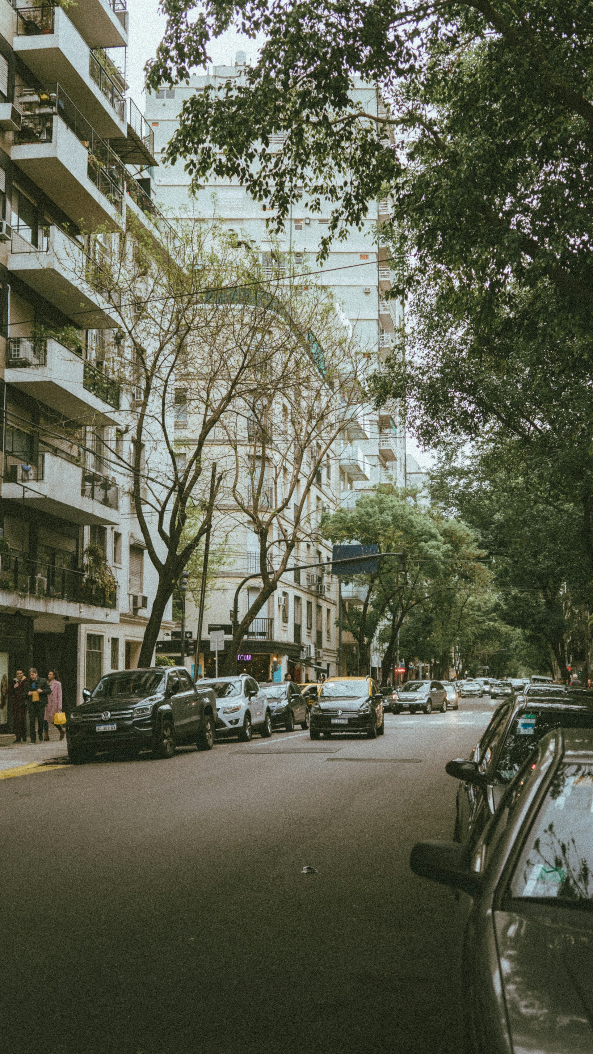 vehicles parked beside road
