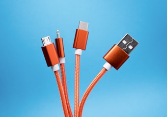 orange USB cables