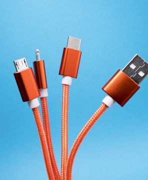 orange USB cables