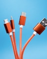 orange USB cables