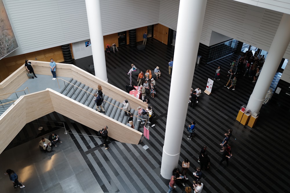 people inside building