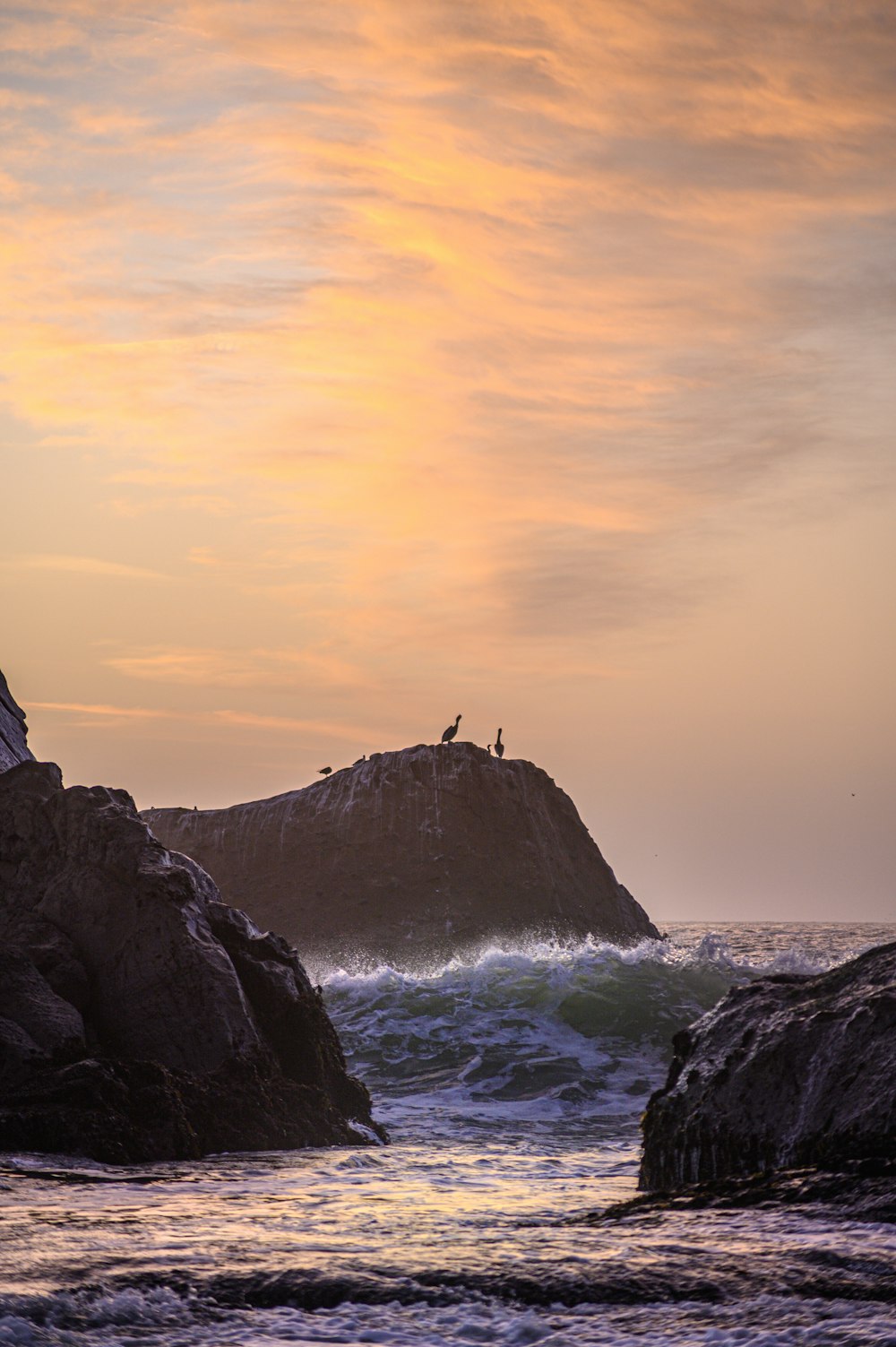 rock formations on sea