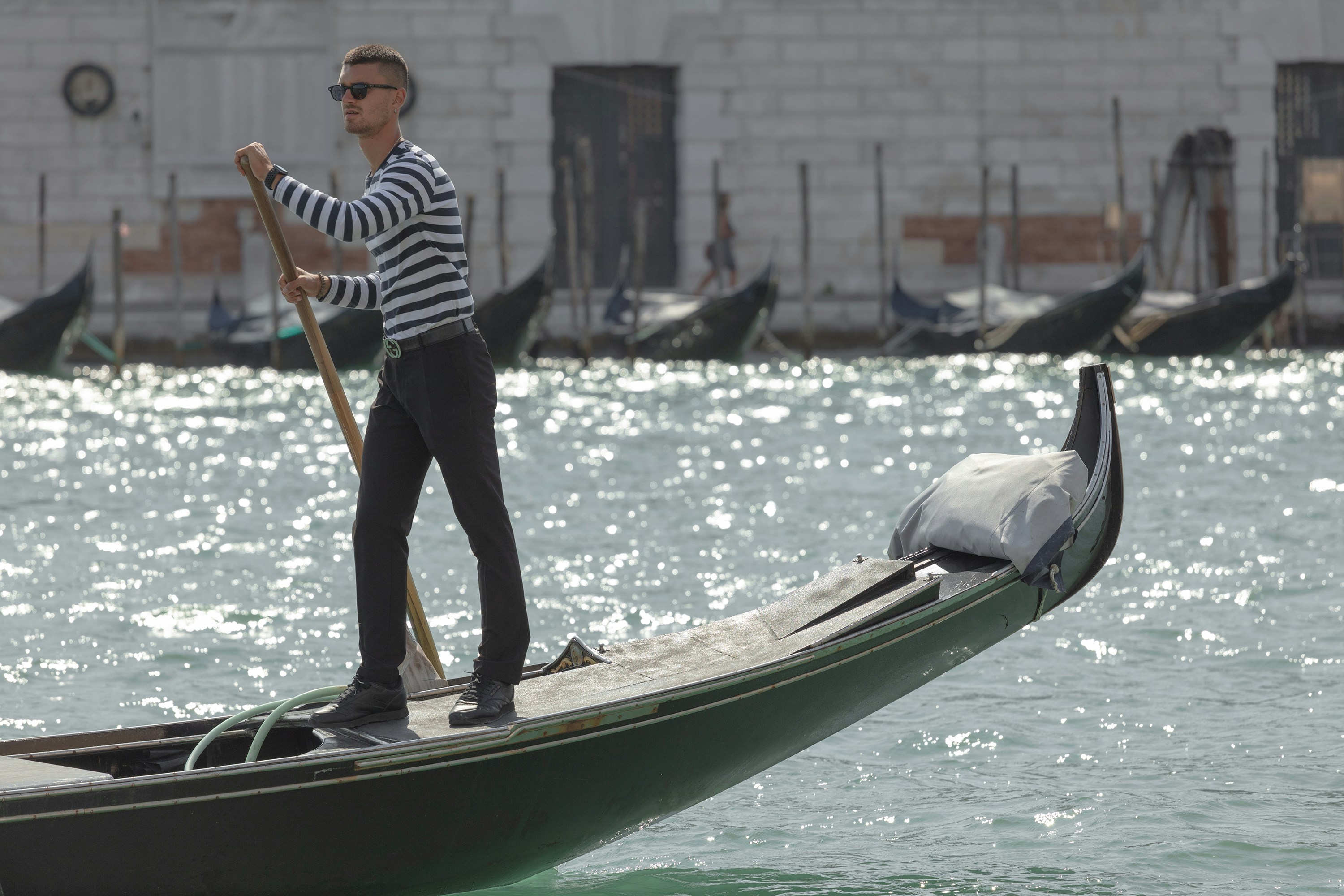 man on boat in Canal, Driver
