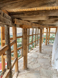 Wooden passadiços along the Ceira river, blending harmoniously with the natural landscape
