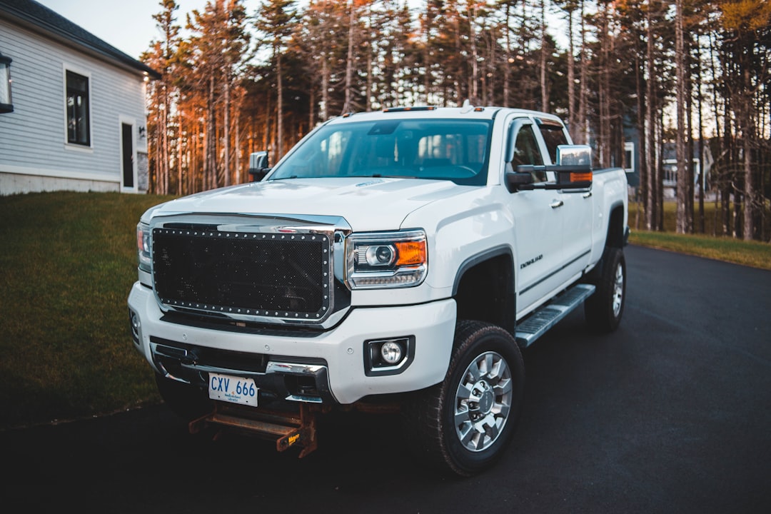 white pickup truck