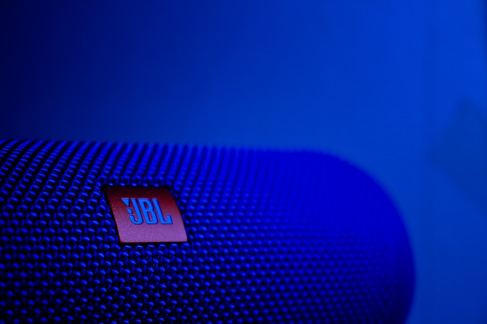 blue JBL speaker