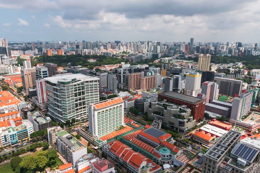 aerial photo of buildings at daytime