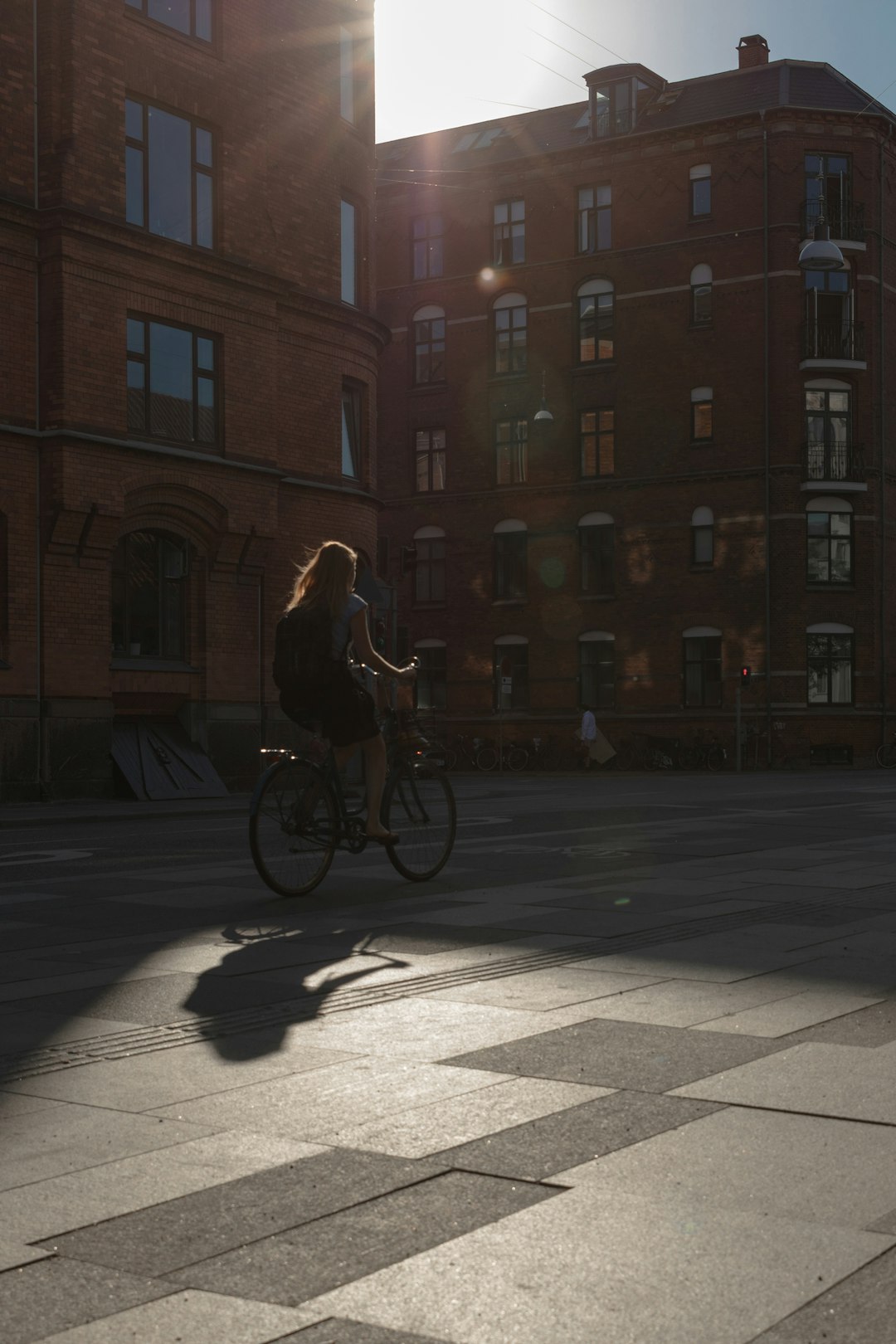 woman riding a bicycle