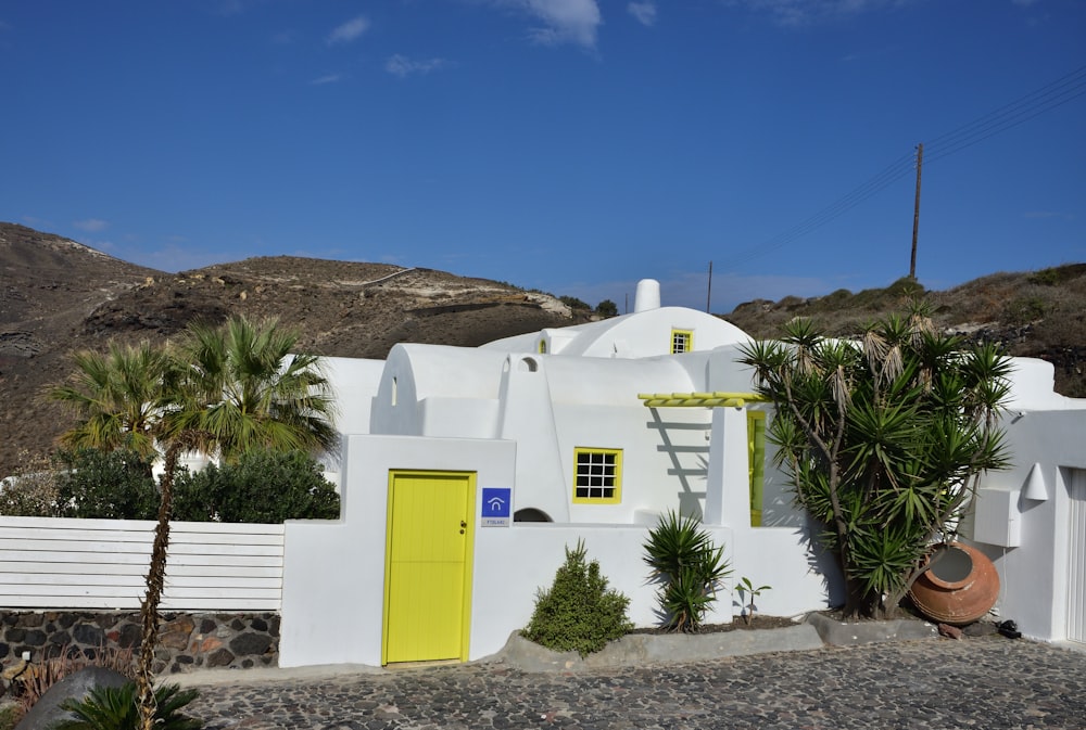 white painted concrete house