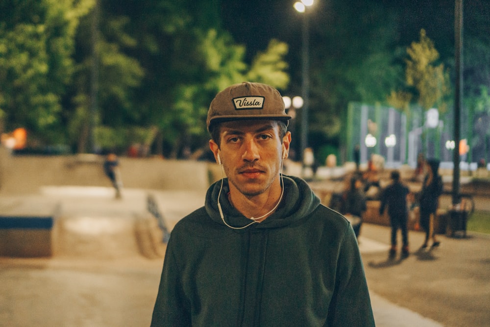 man on skateboard park