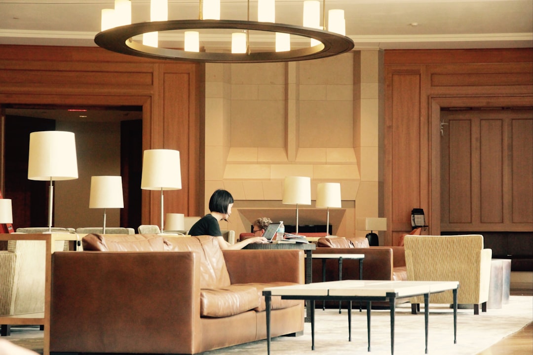 brown leather sofa, A moment of Harvard Law School.