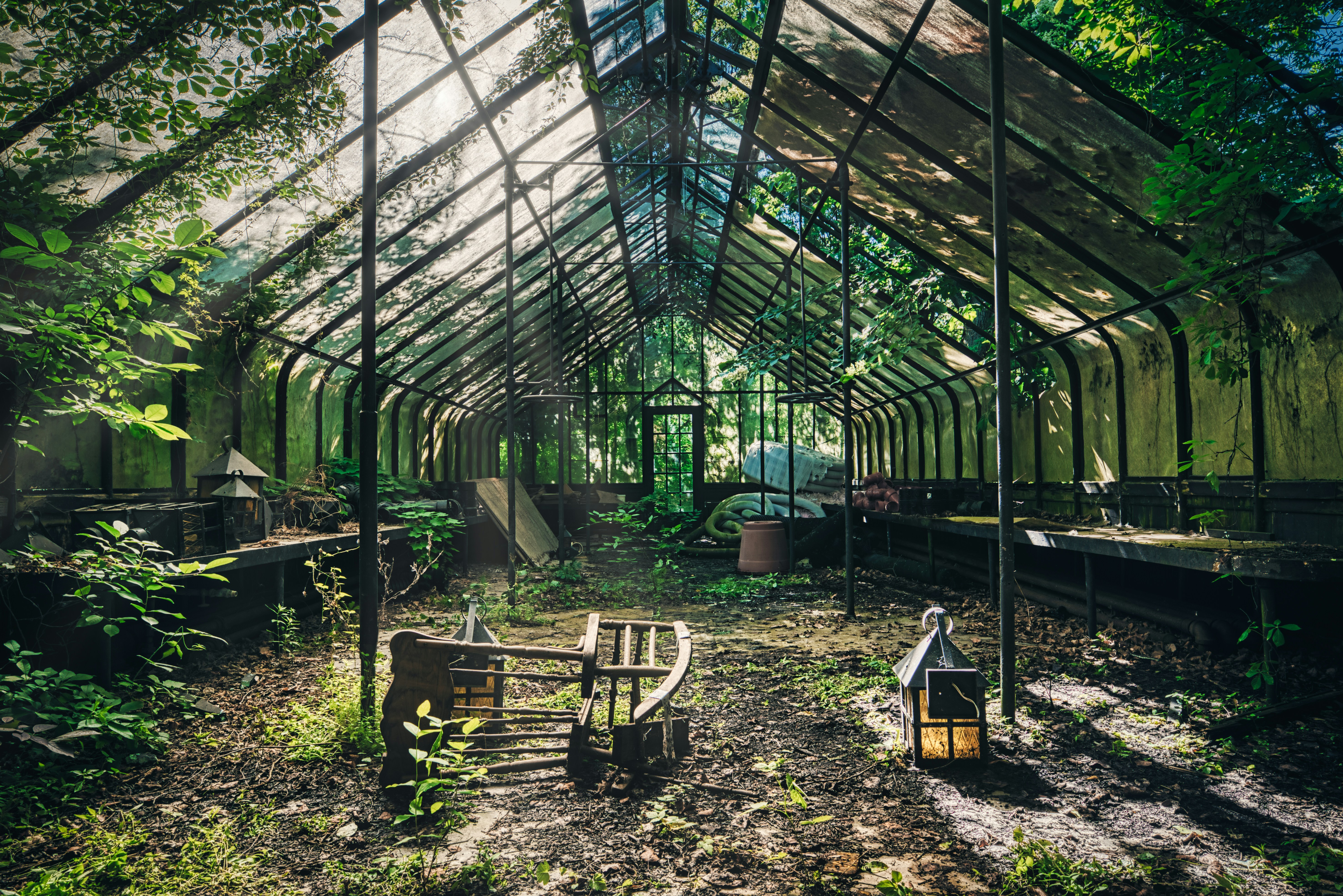 empty green house, 