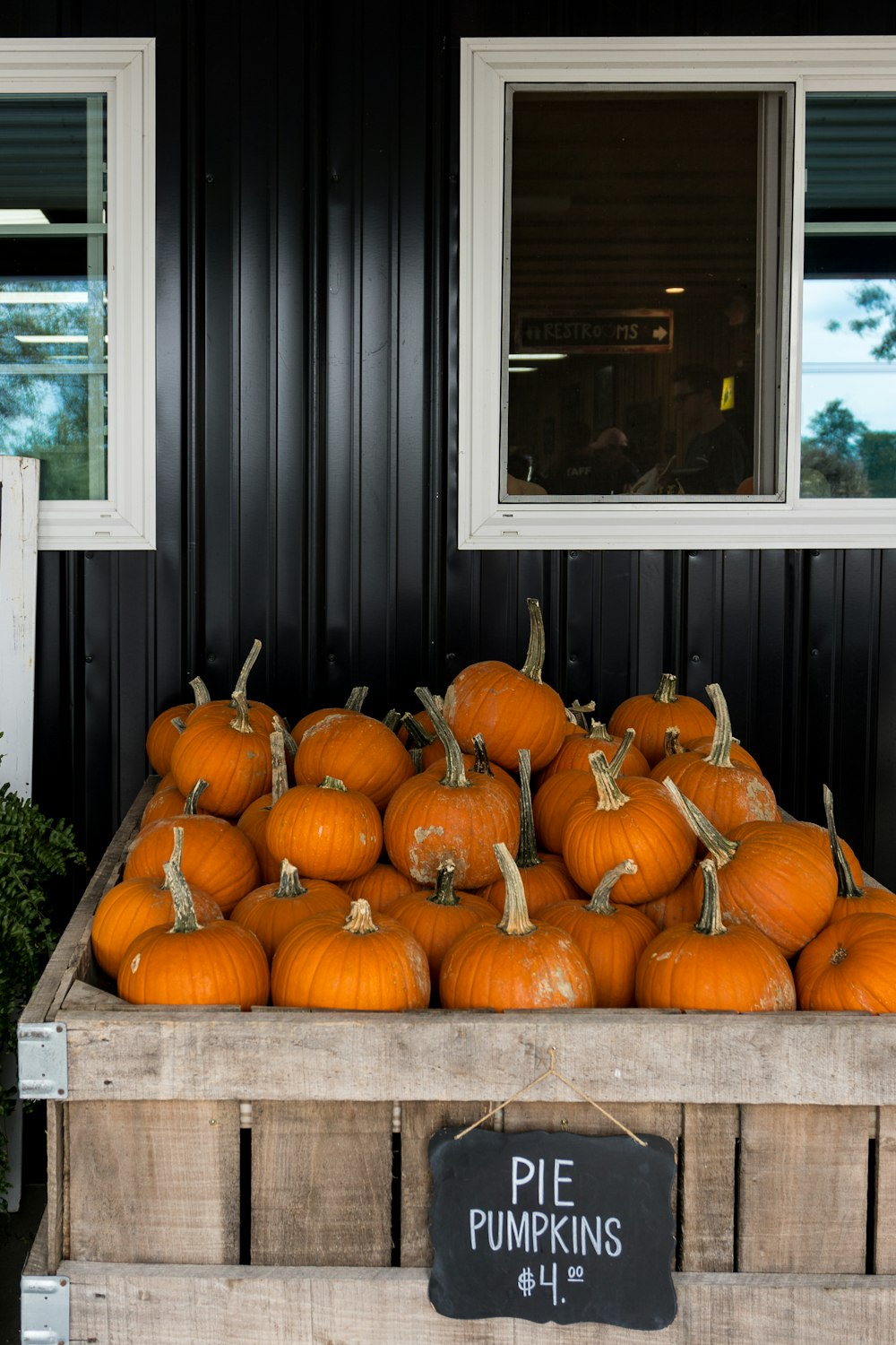 Pumpkin lot in crate