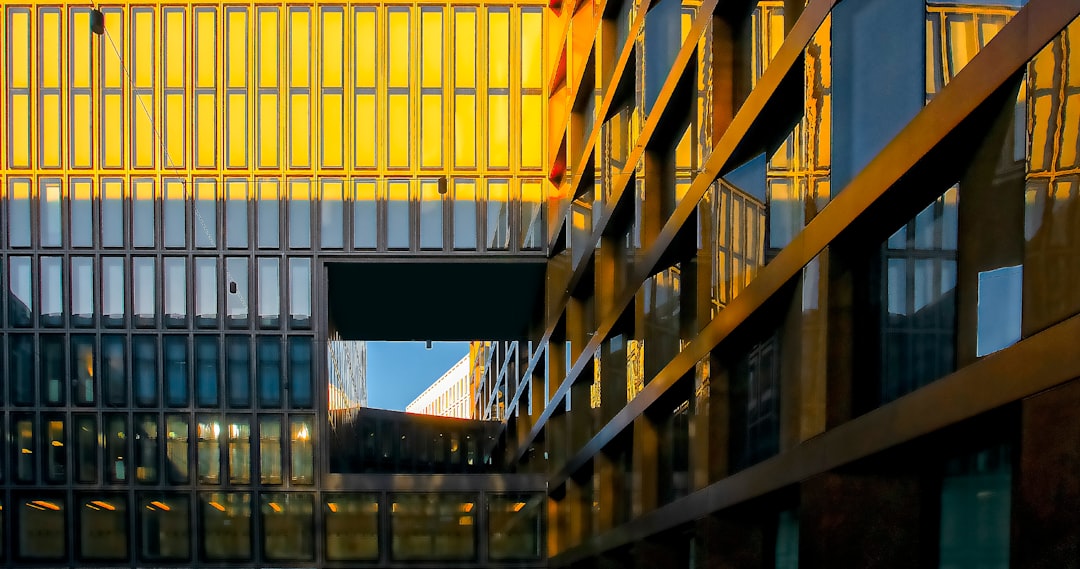 high-rise glass building during golden hour