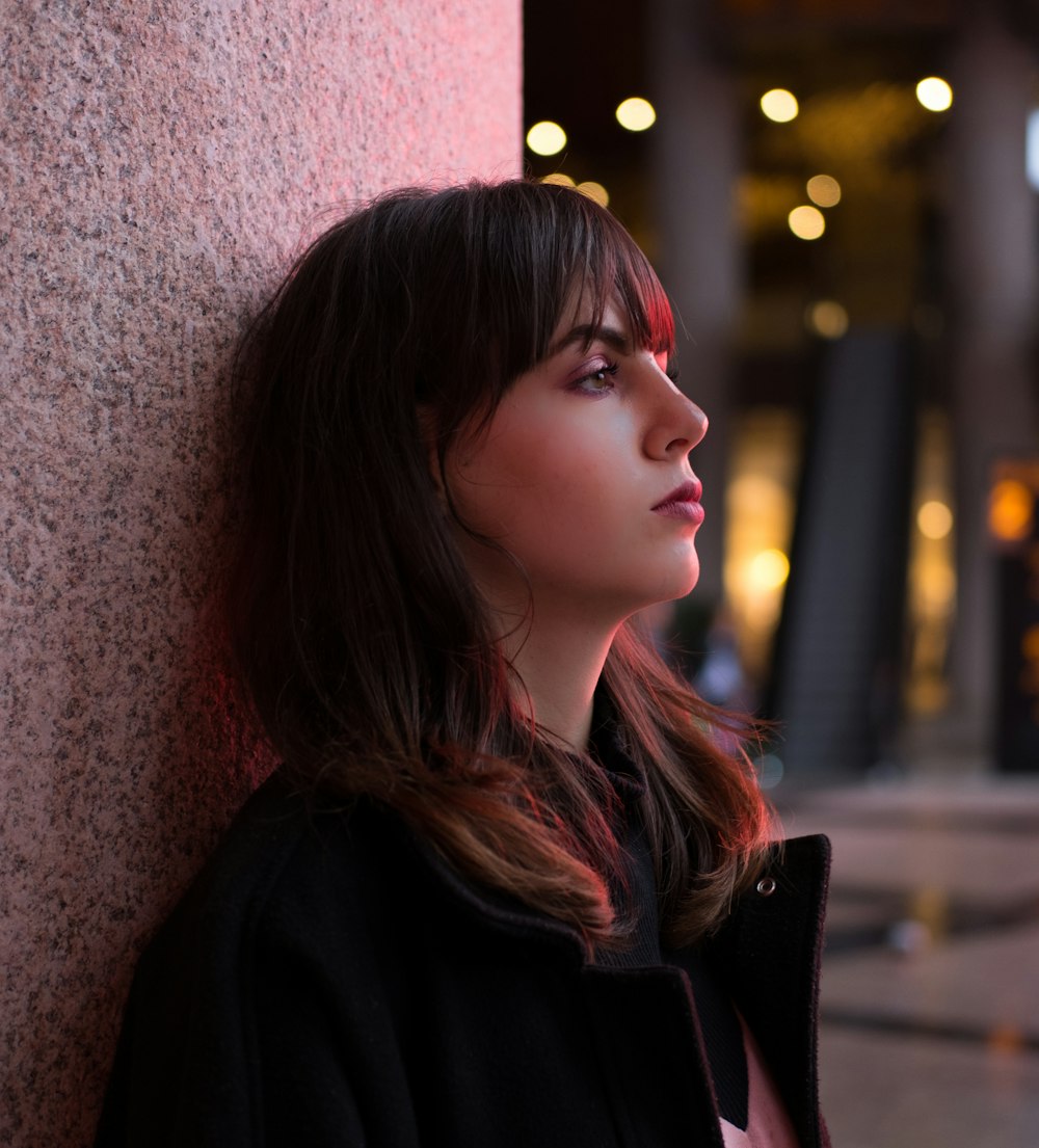 woman near wall