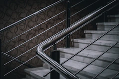 gray concrete stairs