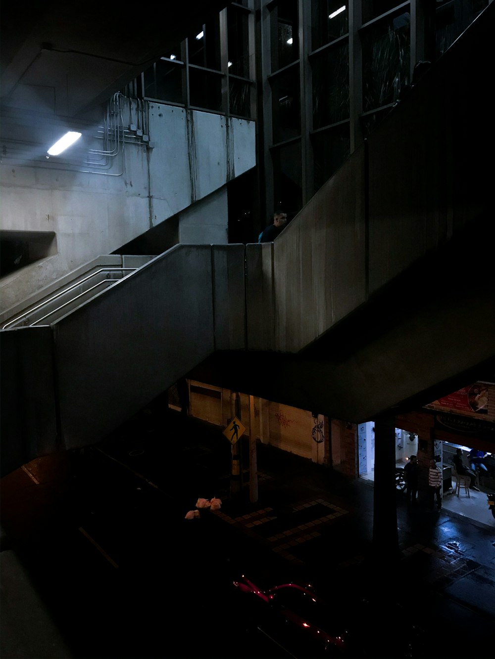 people inside building during night time