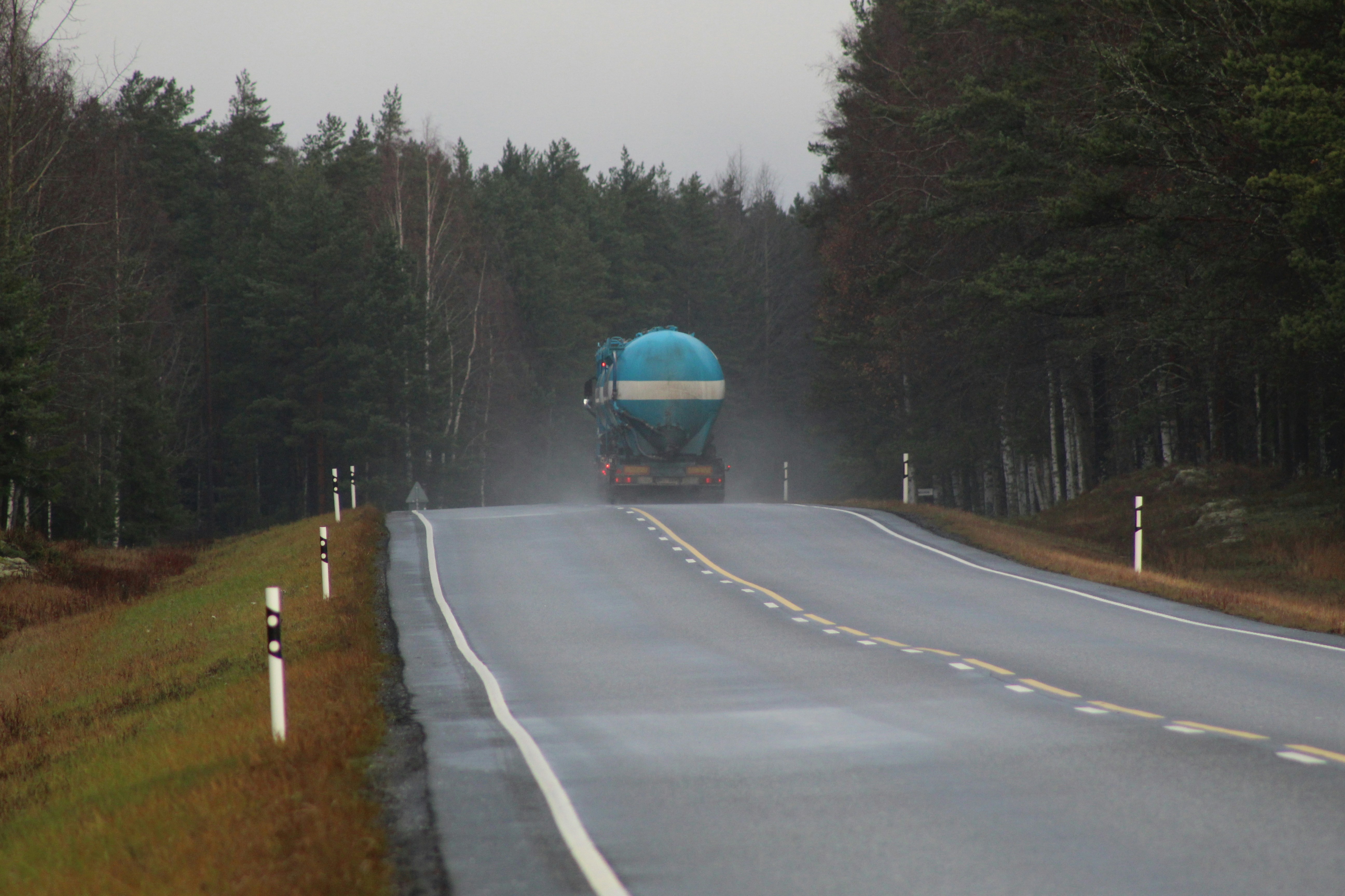 Fuel truck on road