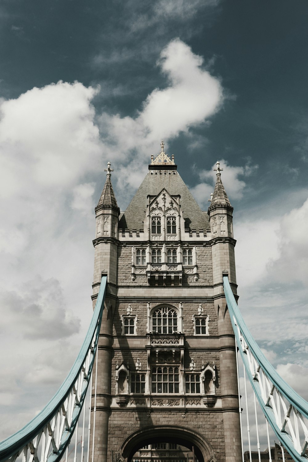 Tower Bridge in London under white and blue sky during daytime