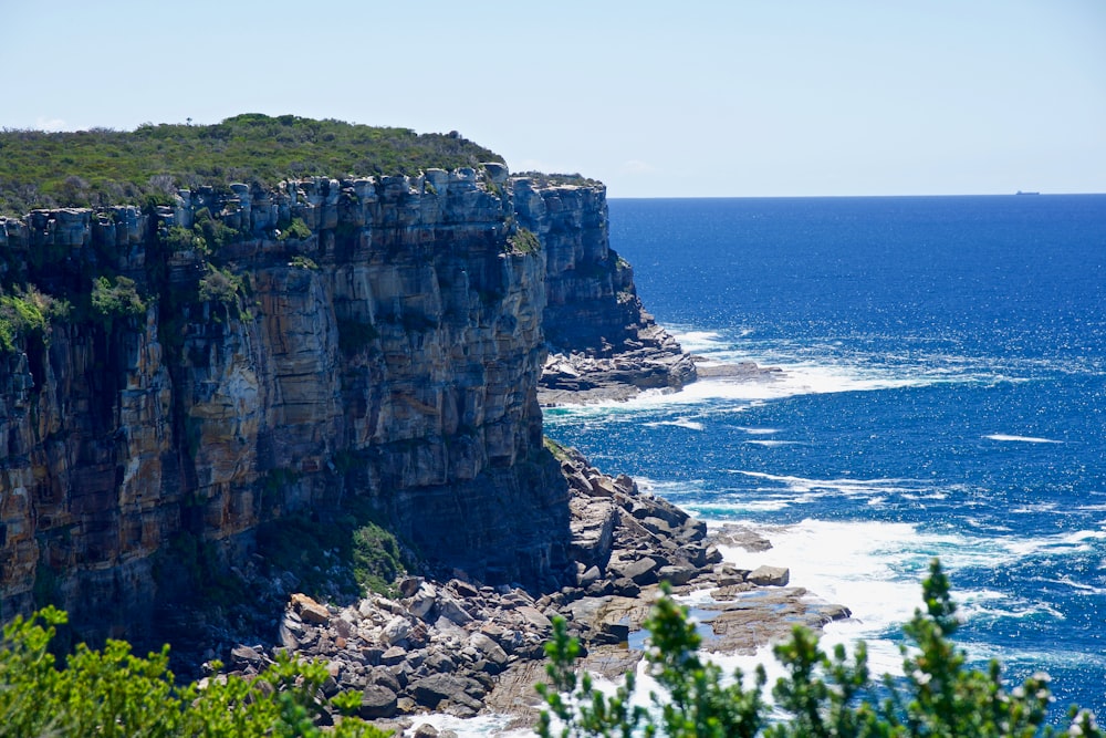 sea cliff during daytime