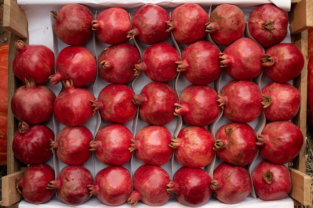 red pomegranates