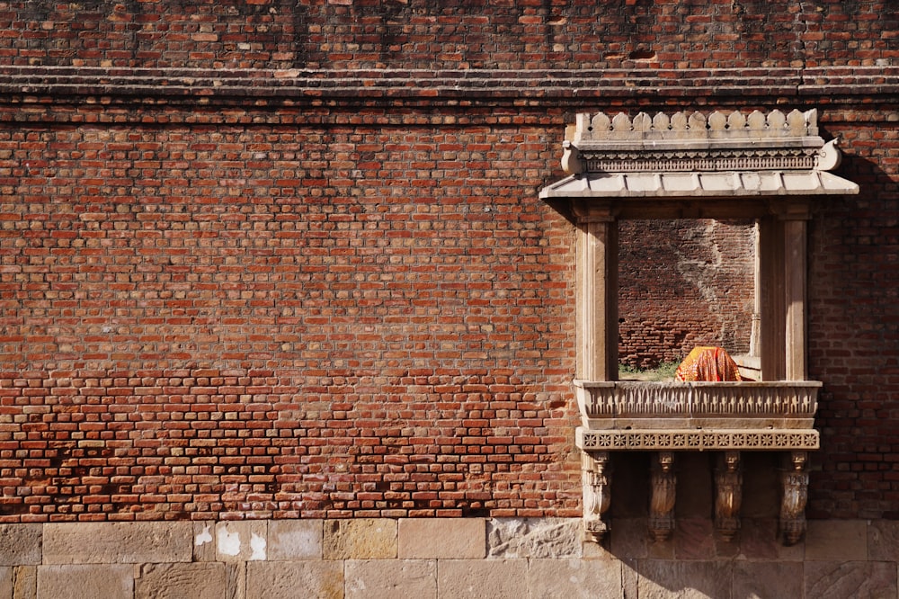 brown brick wall