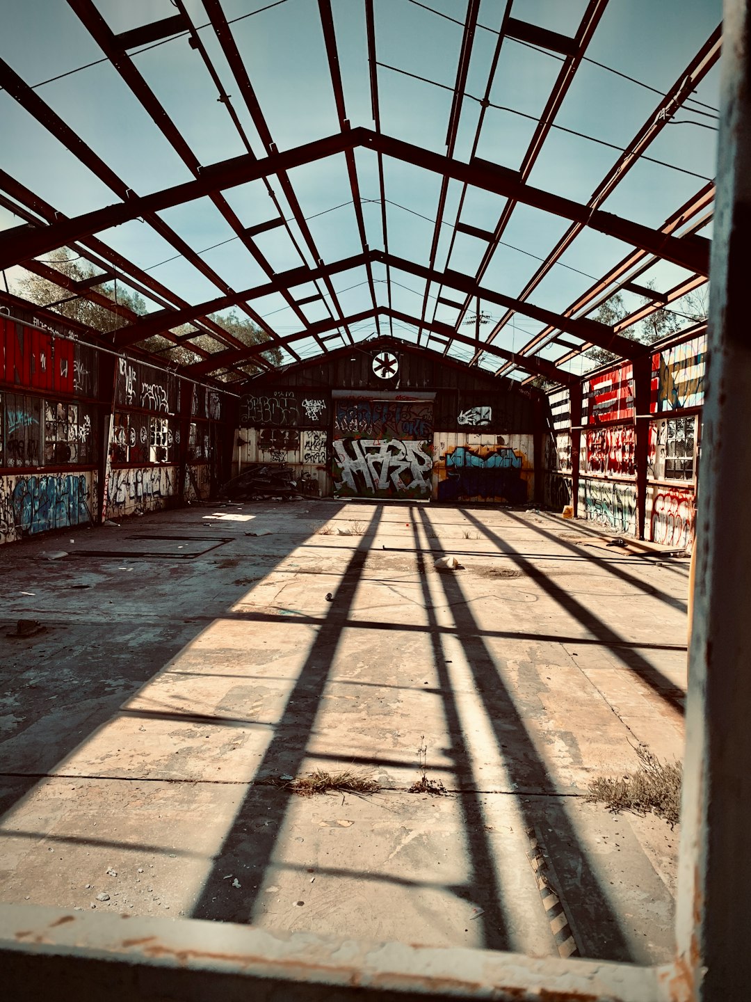 building interior surrounded by graffiti