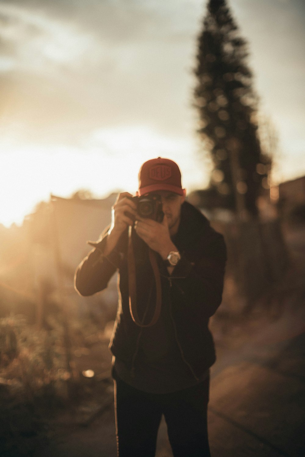 man taking photo