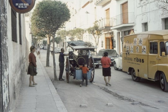 woman wearing brown sweater and gray skirt in Collbató Spain