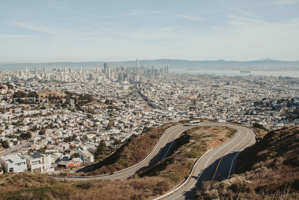 asphalt road on mountain