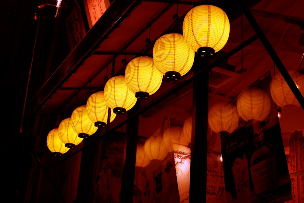 turned on lanterns
