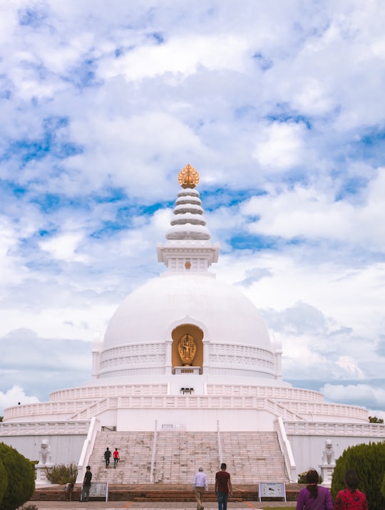 white dome building in World Peace Pagoda Nepal