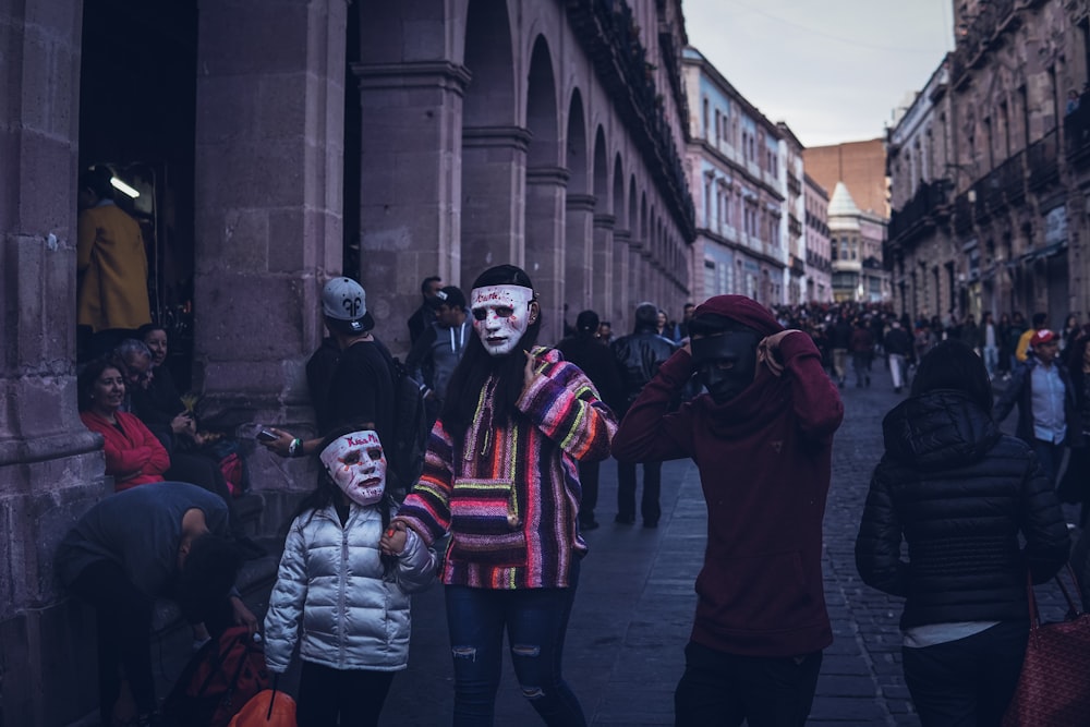 people wearing masks