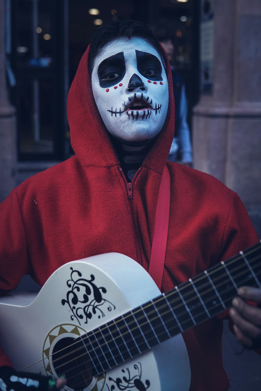 man wearing as Miguel of Coco