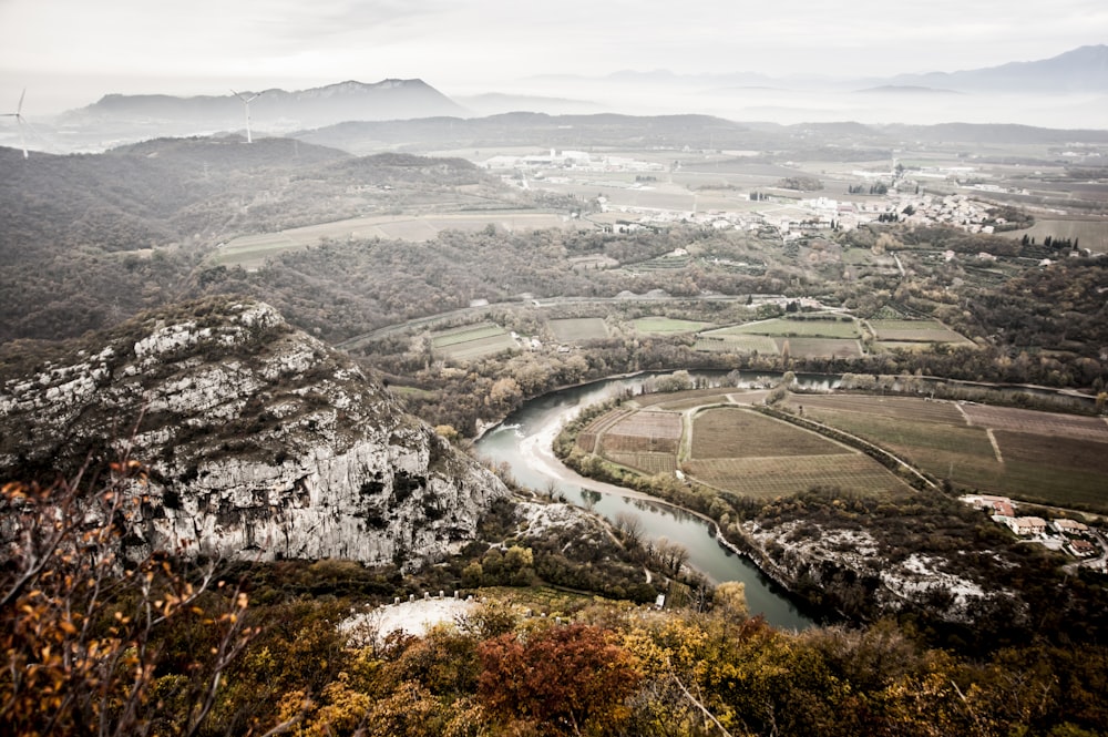 aerial photo of city