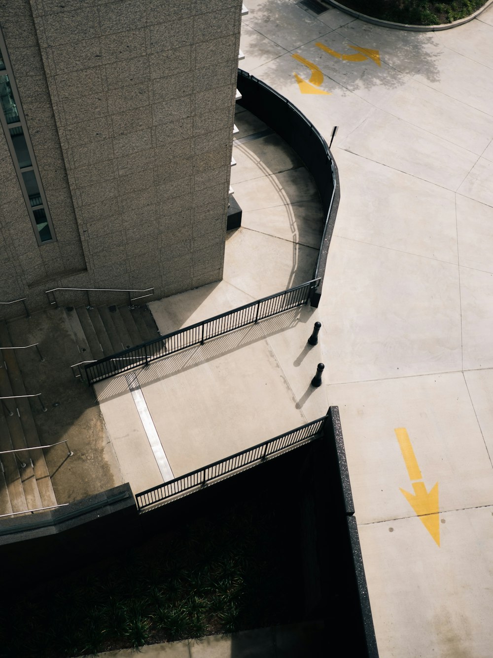 aerial view of concrete building