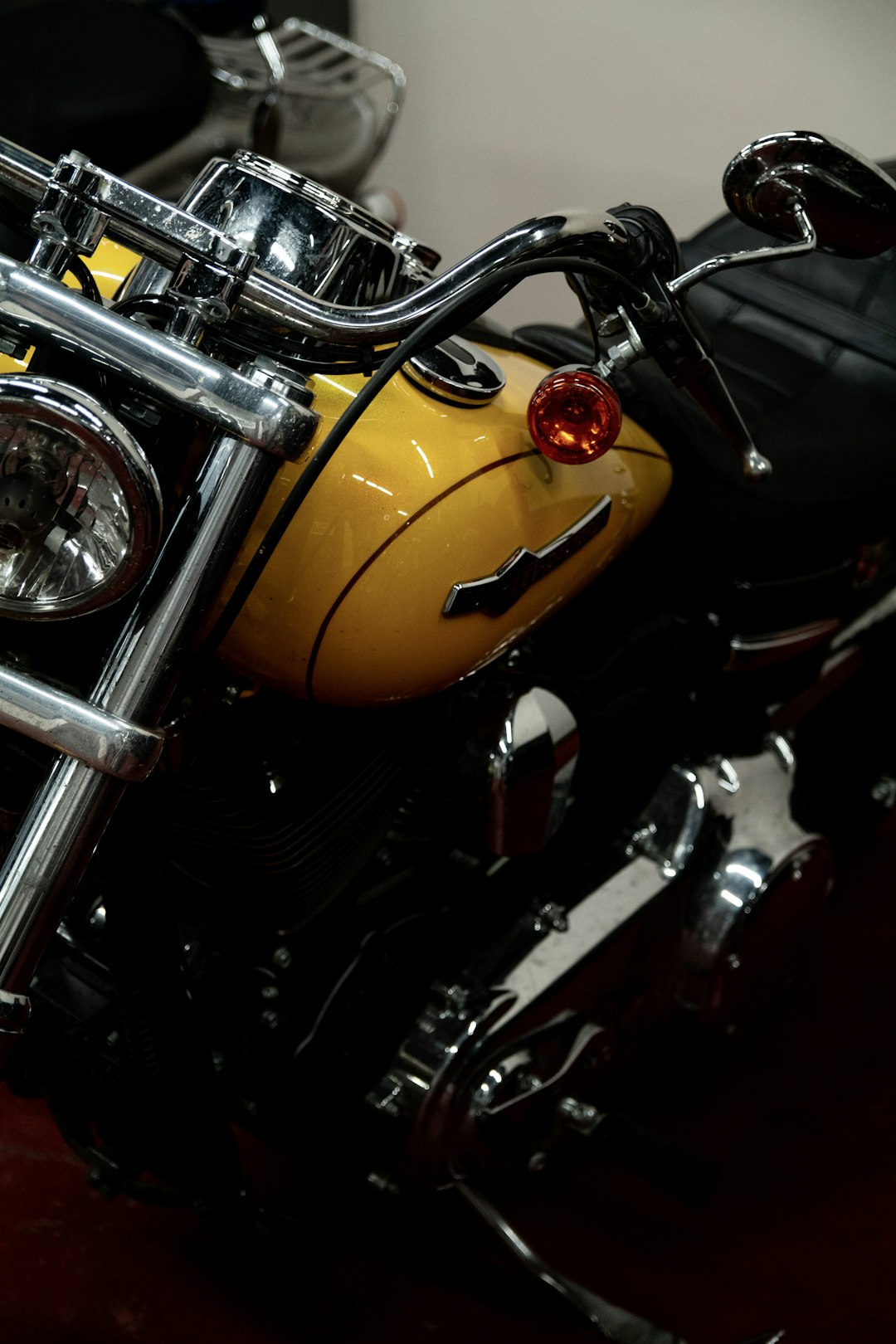 yellow and black motorcycle