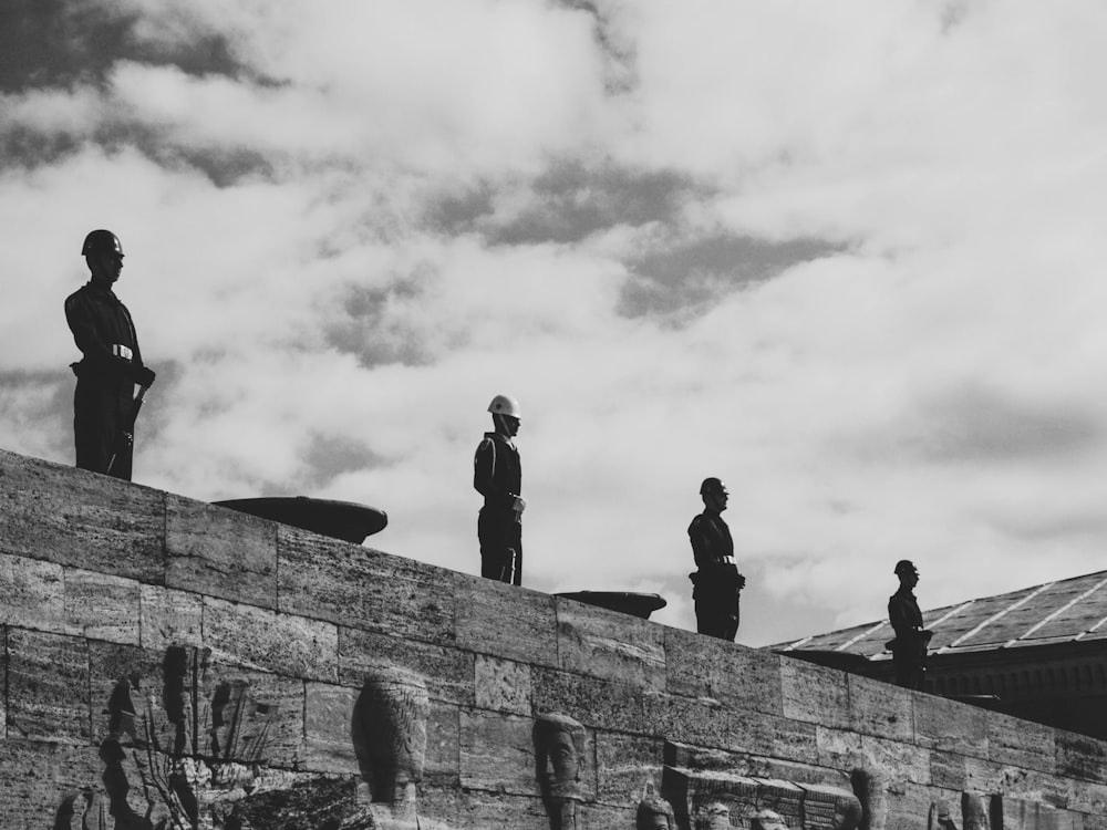 statues on wall