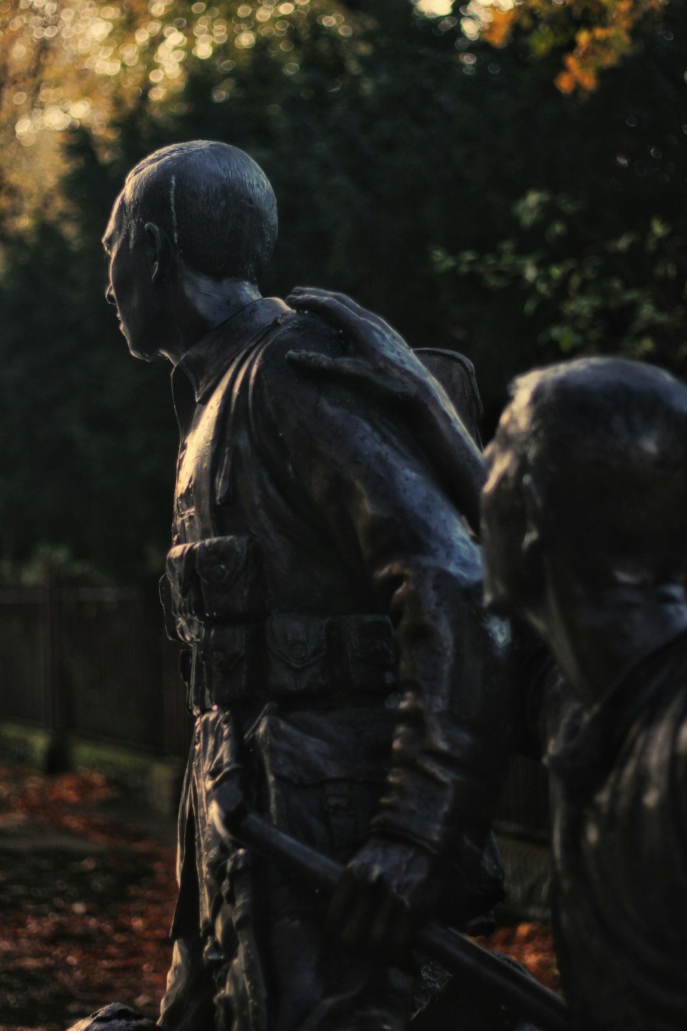 black soldier statue