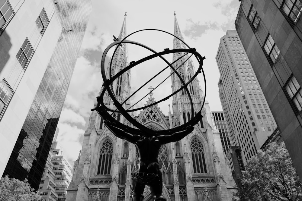 sphere near cathedral