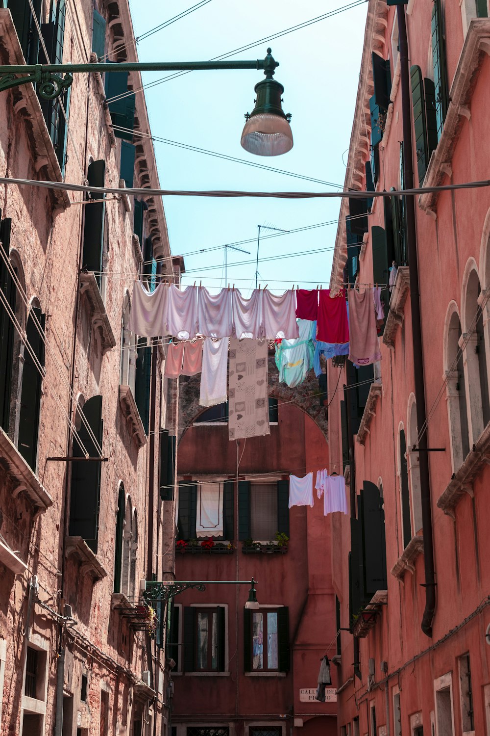 clothes on hangers