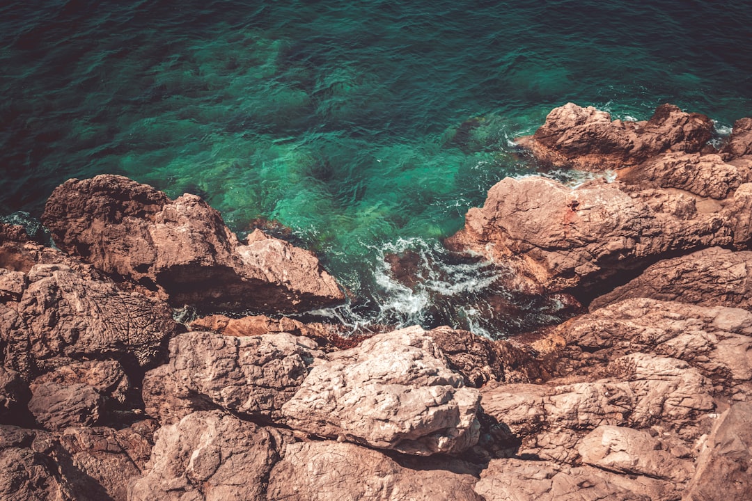 rock formation near ocean