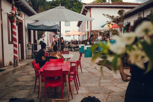 unknown persons sitting outdoors in Pirenópolis Brasil